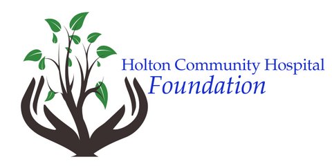 Picture of an outlined tree with the truck of it reaching up on both sides like some hands
It says: Holton Community Hospital Foundation